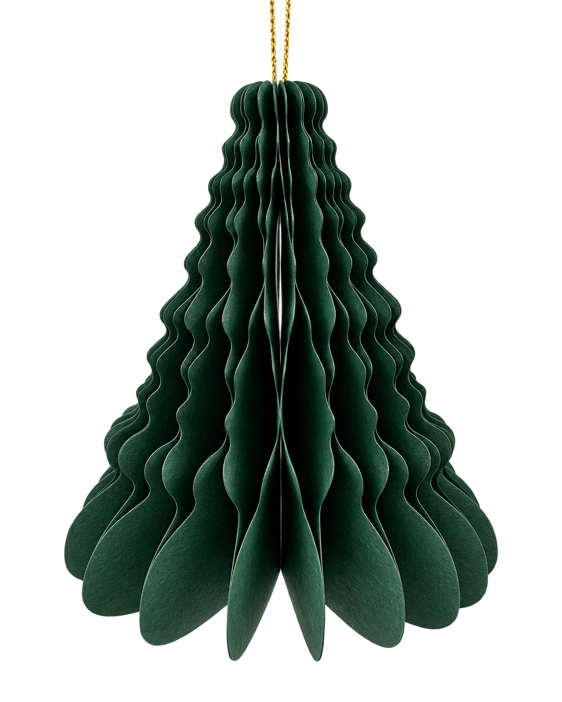 Green Paper Fluted Christmas Tree