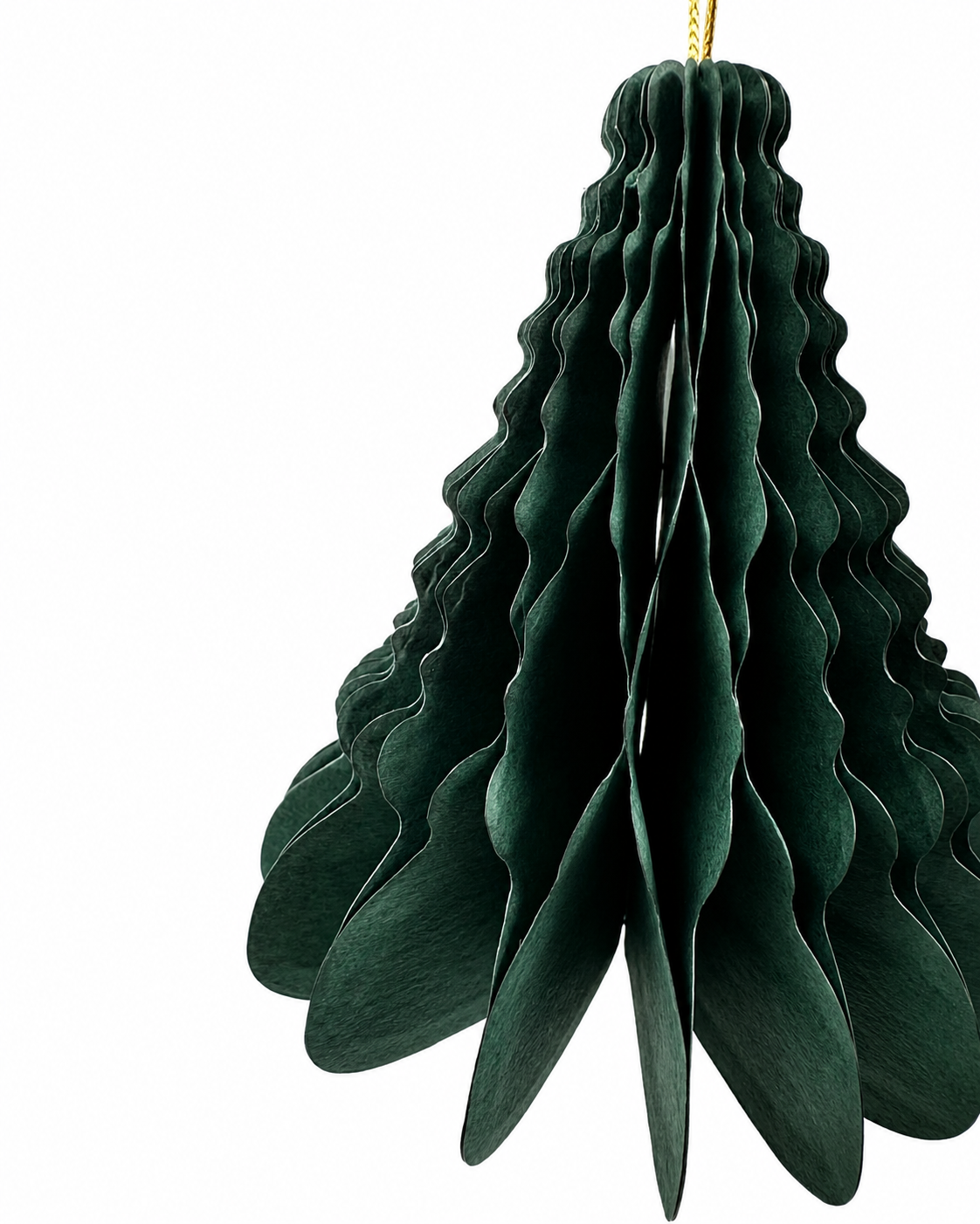 Green Paper Fluted Christmas Tree