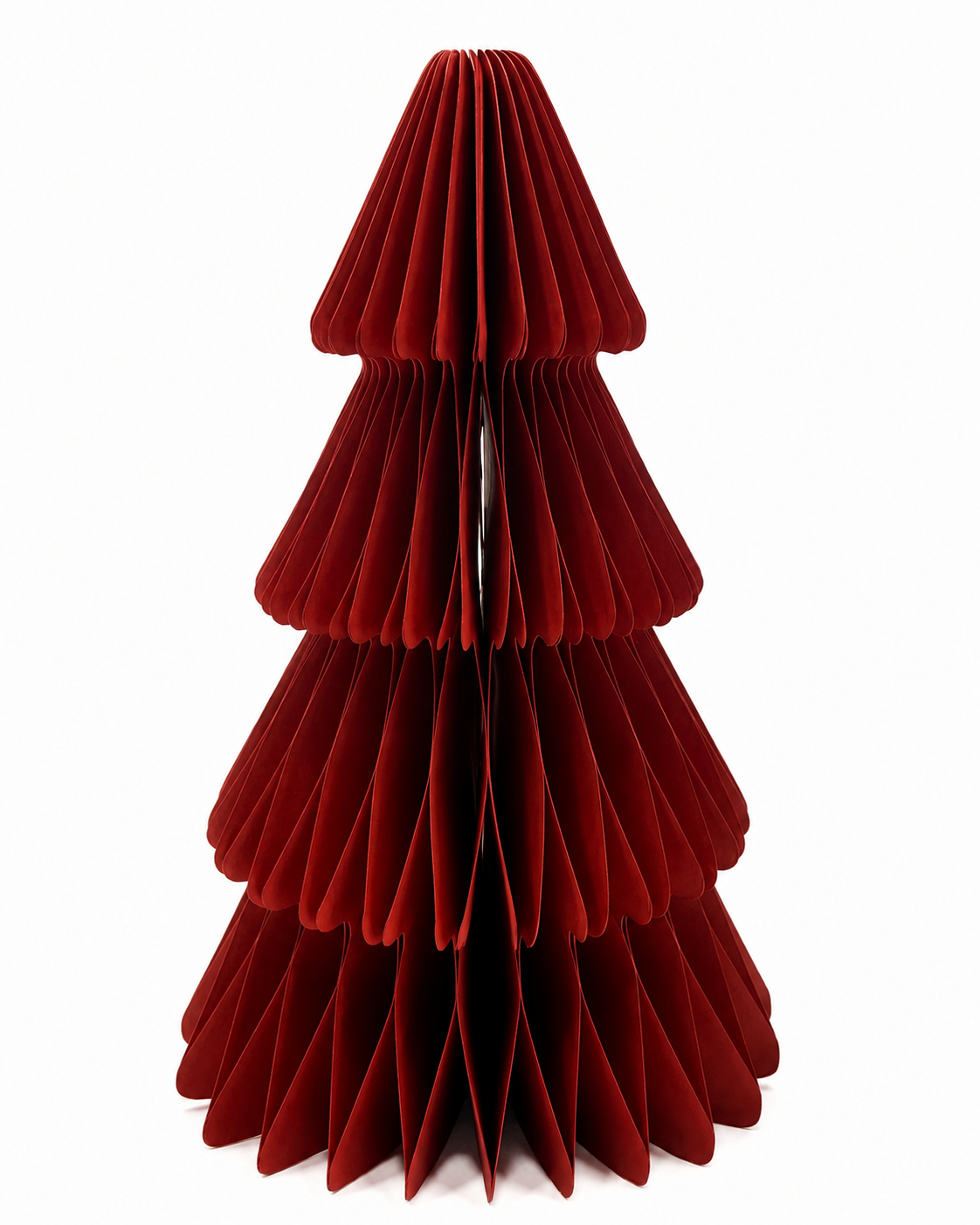 Red Christmas Tree Paper Ornament