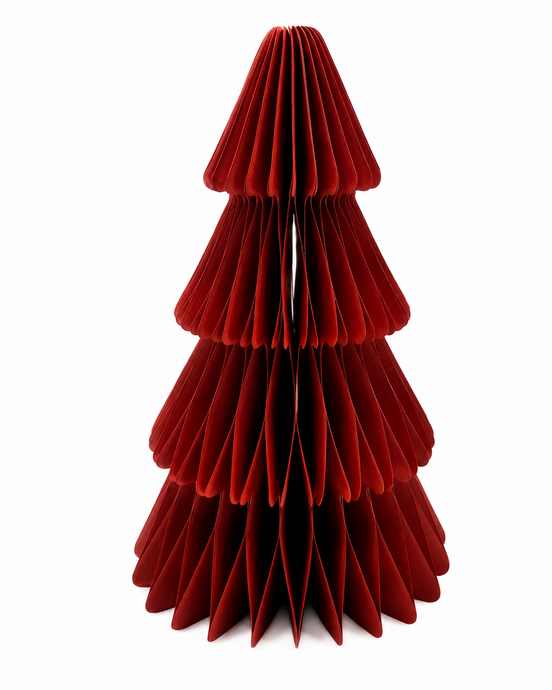 Red Christmas Tree Paper Ornament