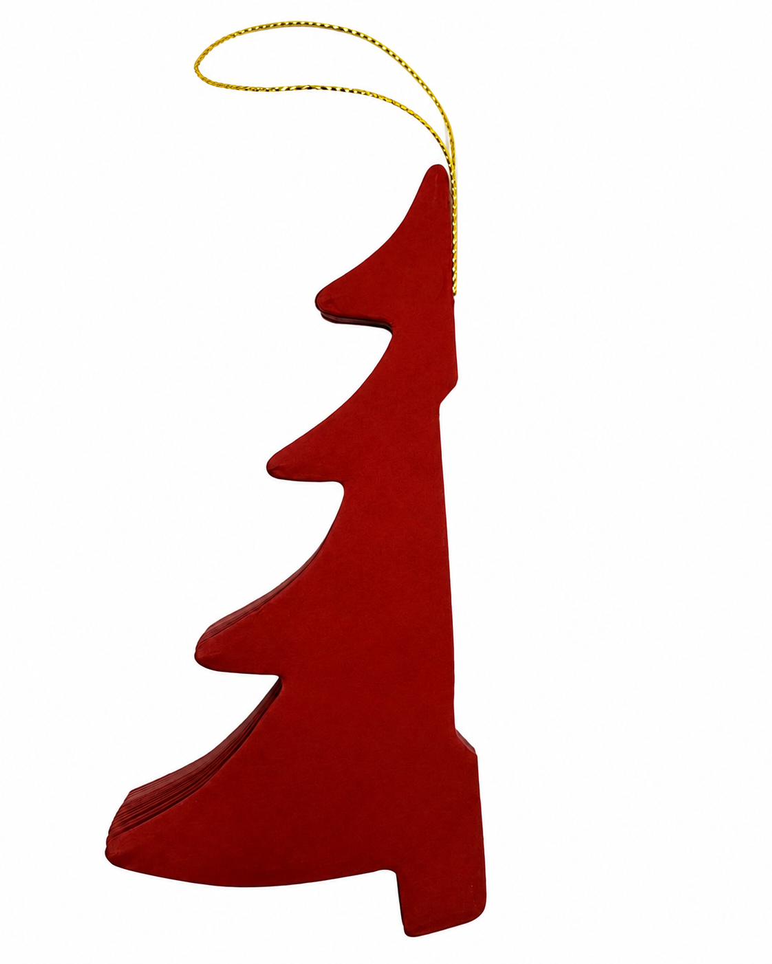 Red Christmas Tree Hanging Paper Decoration