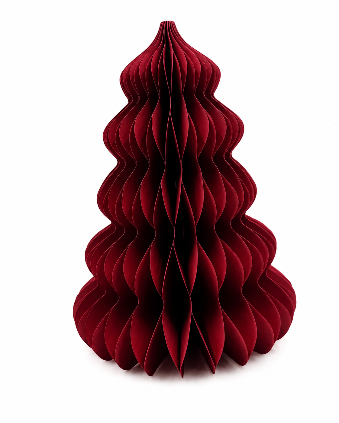 Rounded Red Christmas Tree Paper Decoration