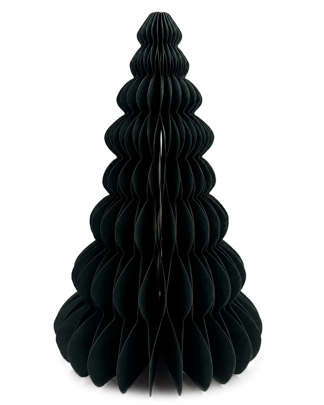 Rounded Green Christmas Tree Paper Decoration