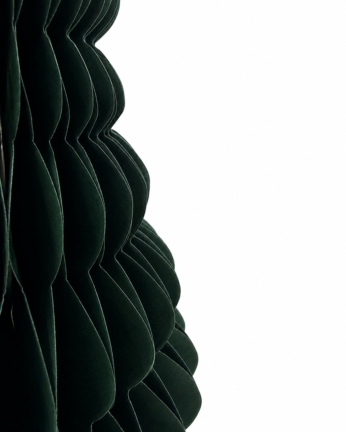 Rounded Green Christmas Tree Paper Decoration