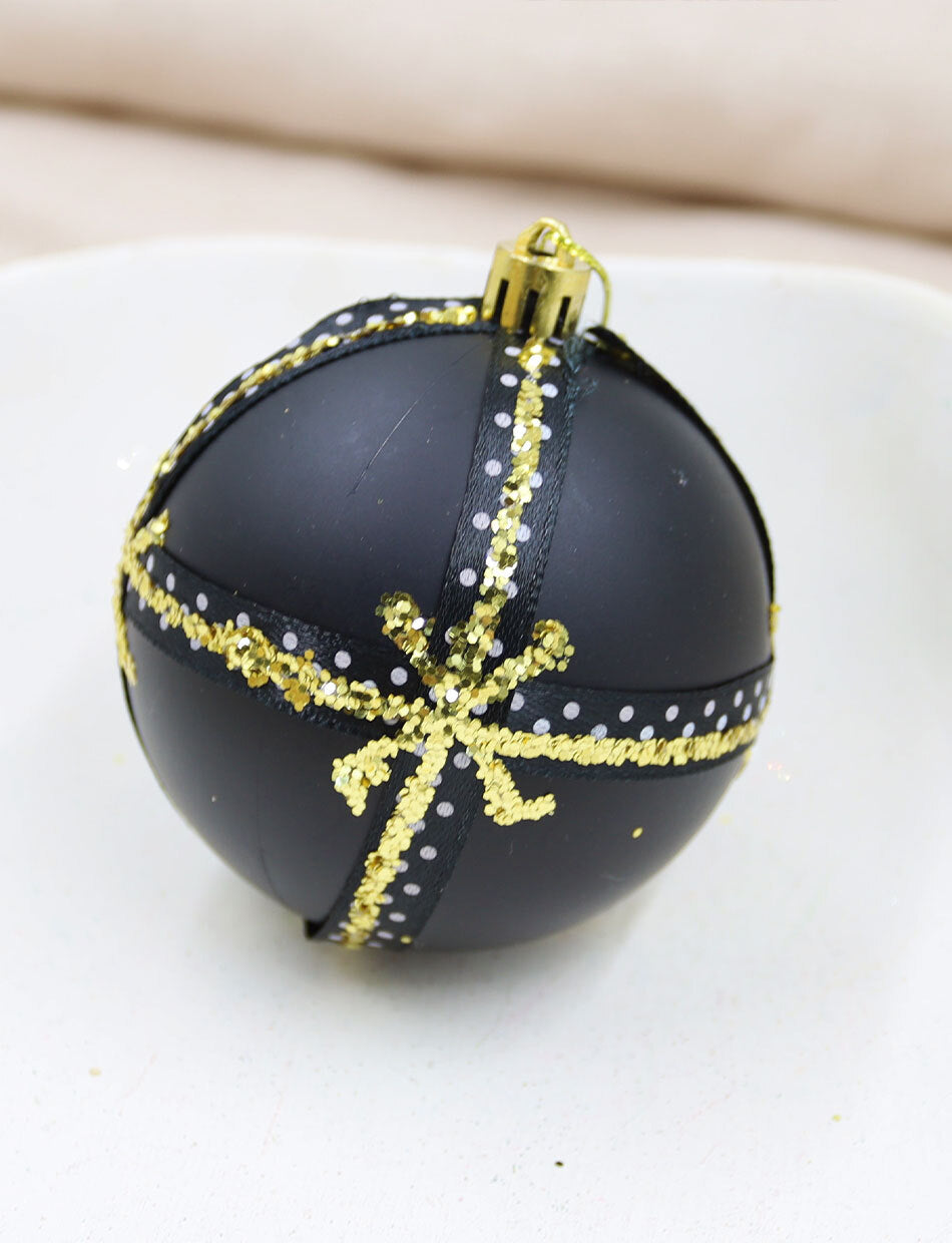 Black Cross 80mm Individual Decorative Bauble