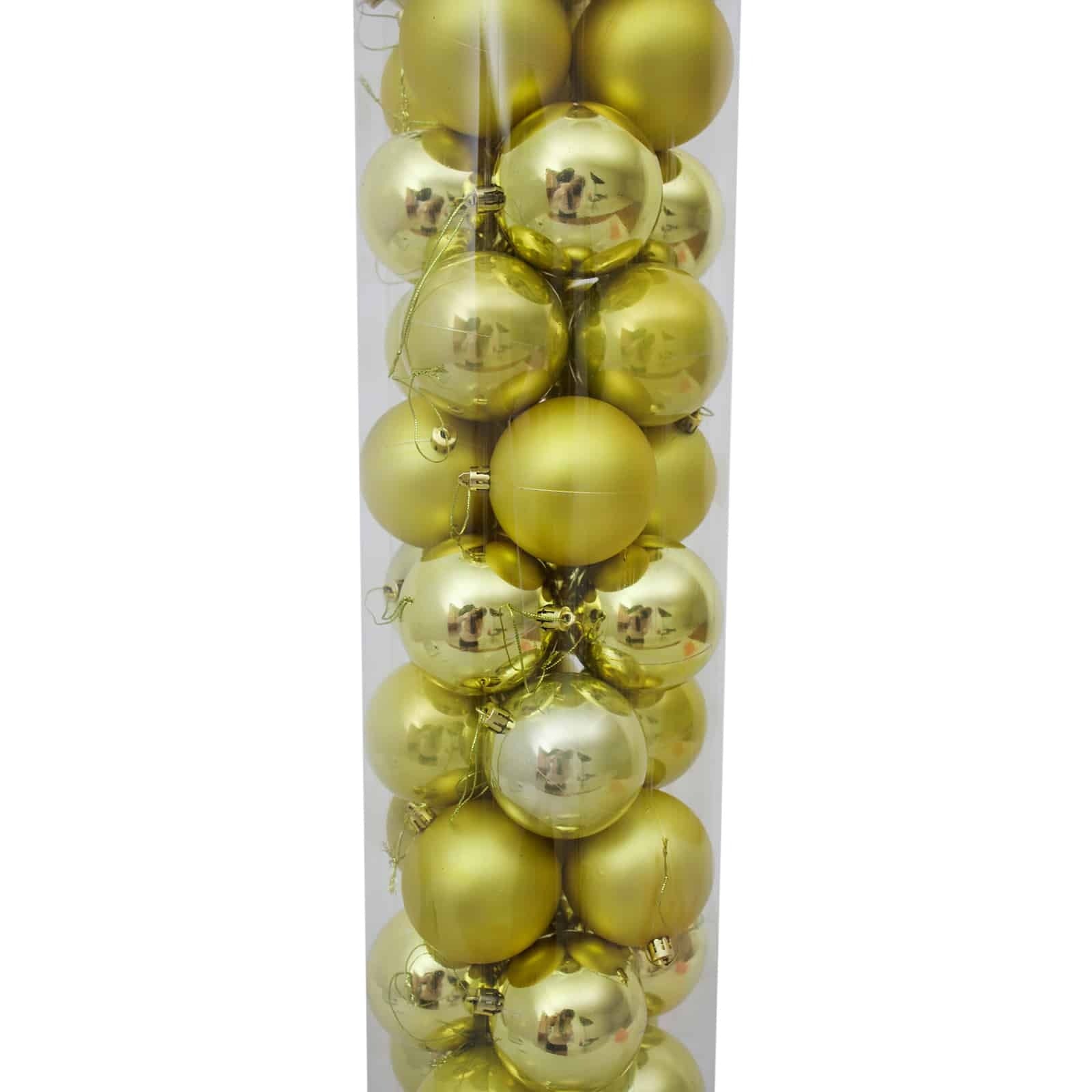 CHAMPAGNE GOLD 80mm Christmas Baubles
