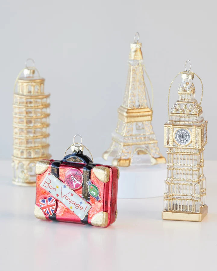 Big Ben Glass Ornament – Gold 14.7cm
