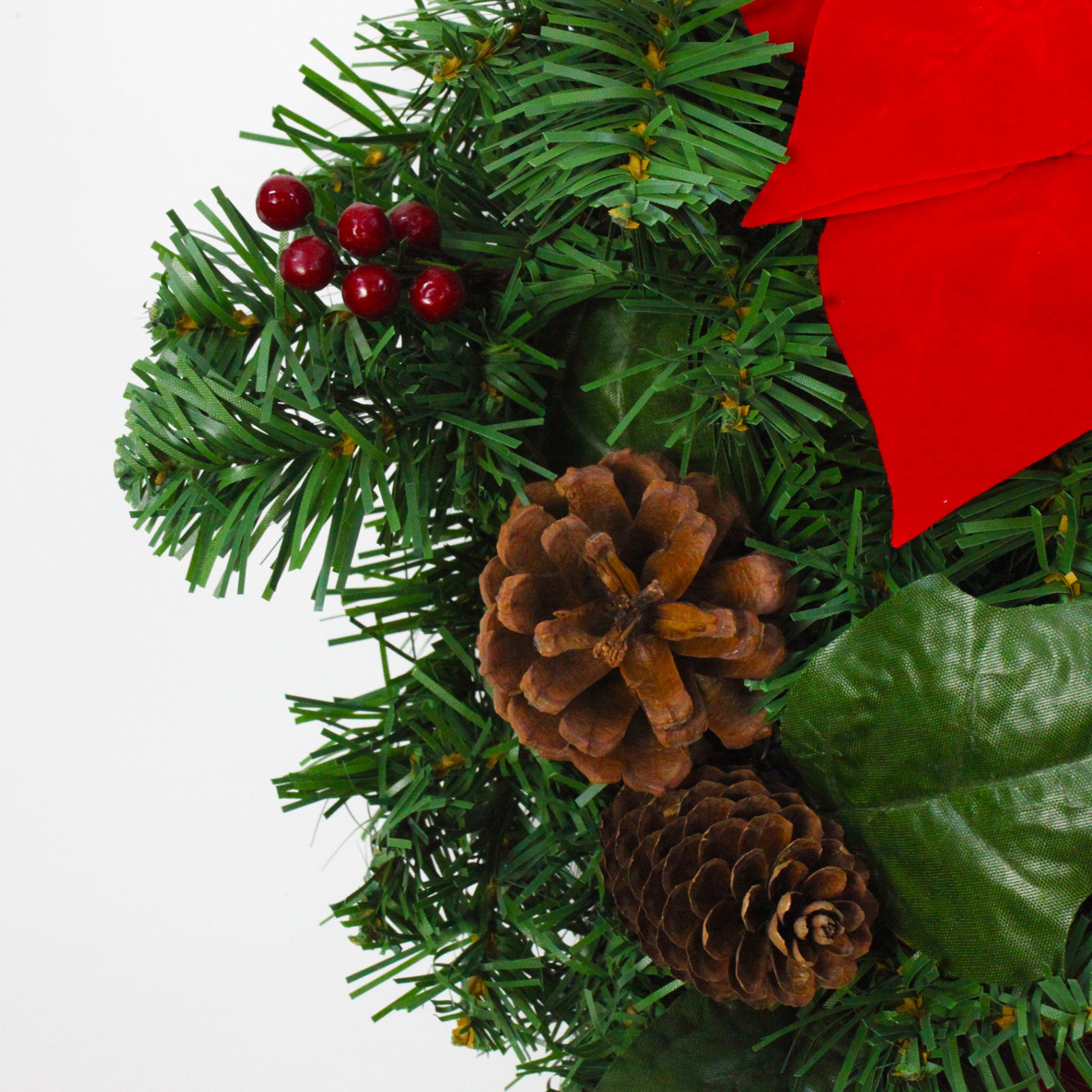 Red Ponsietta Wreath 60cm