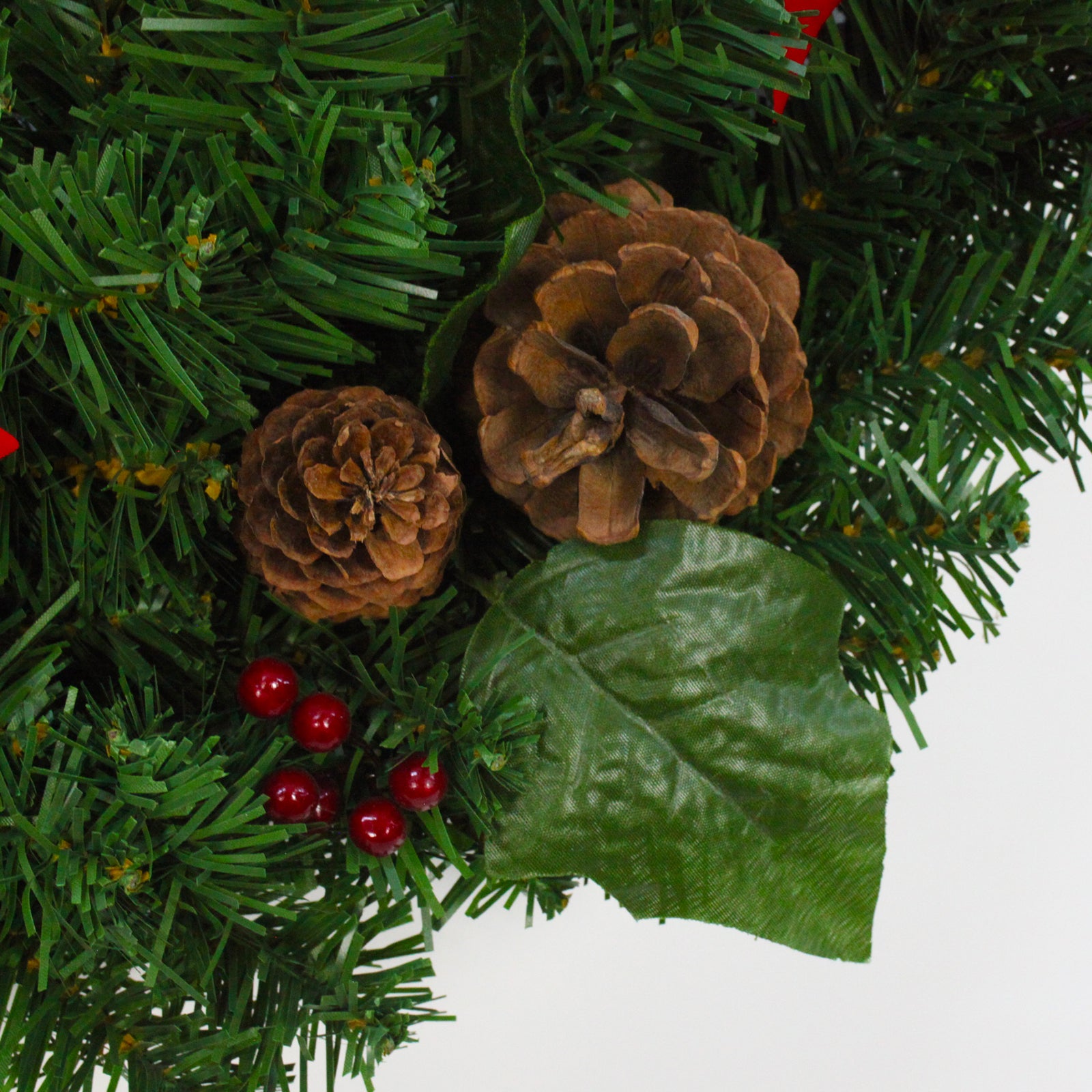 Red Ponsietta Wreath 60cm
