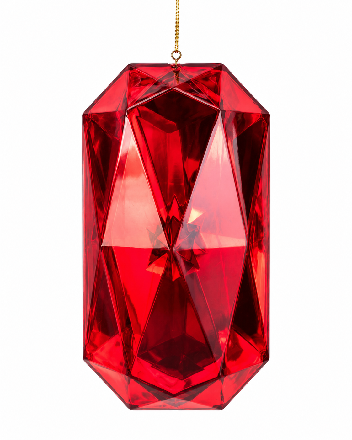 Emerald Cut Red Jewel Ornament 14.5cm