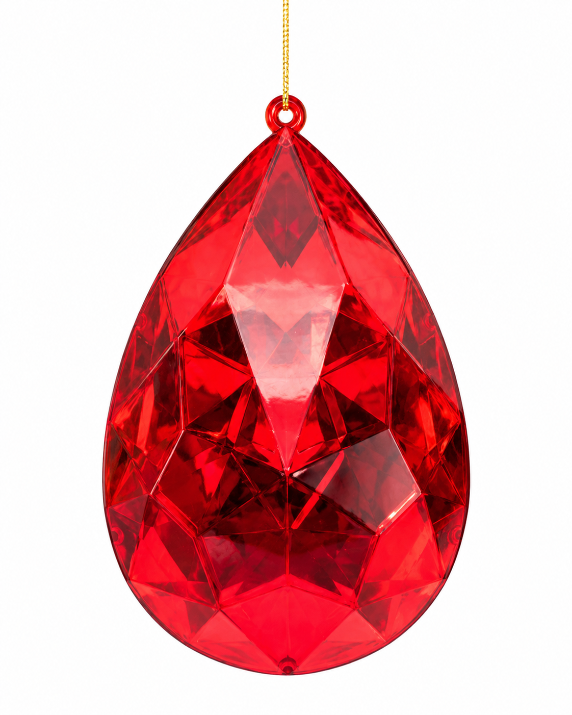 Tear Drop Red Jewel Ornament 23cm