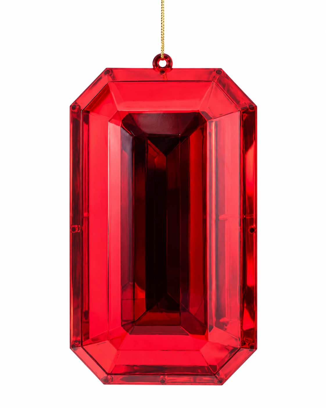 Rectangle Red Jewel Ornament 24cm