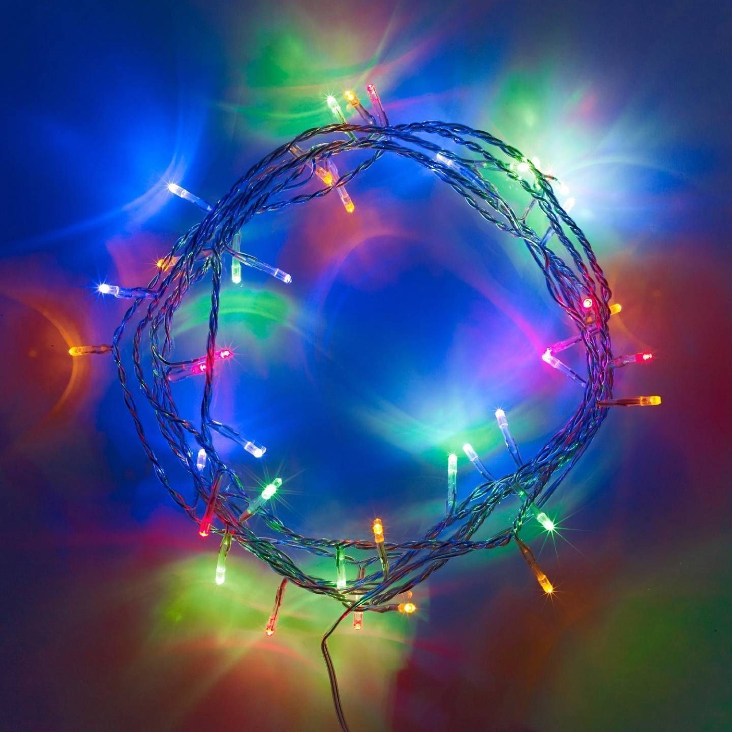 SOLAR  MULTICOLOUR 10m 50 LED Christmas Fairy Lights