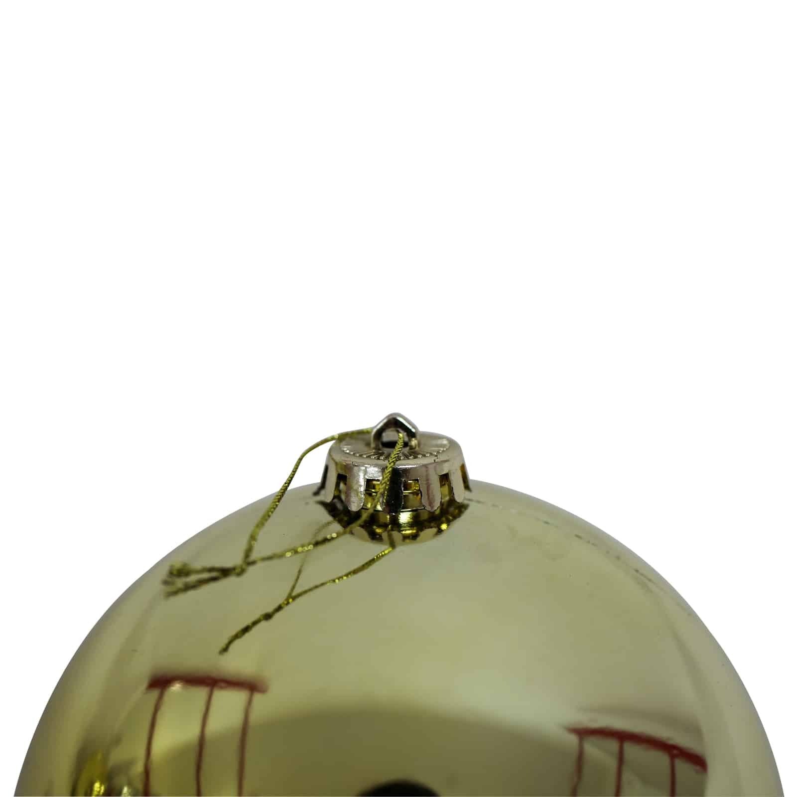 YELLOW  100mm Christmas Baubles 24 Balls Gloss