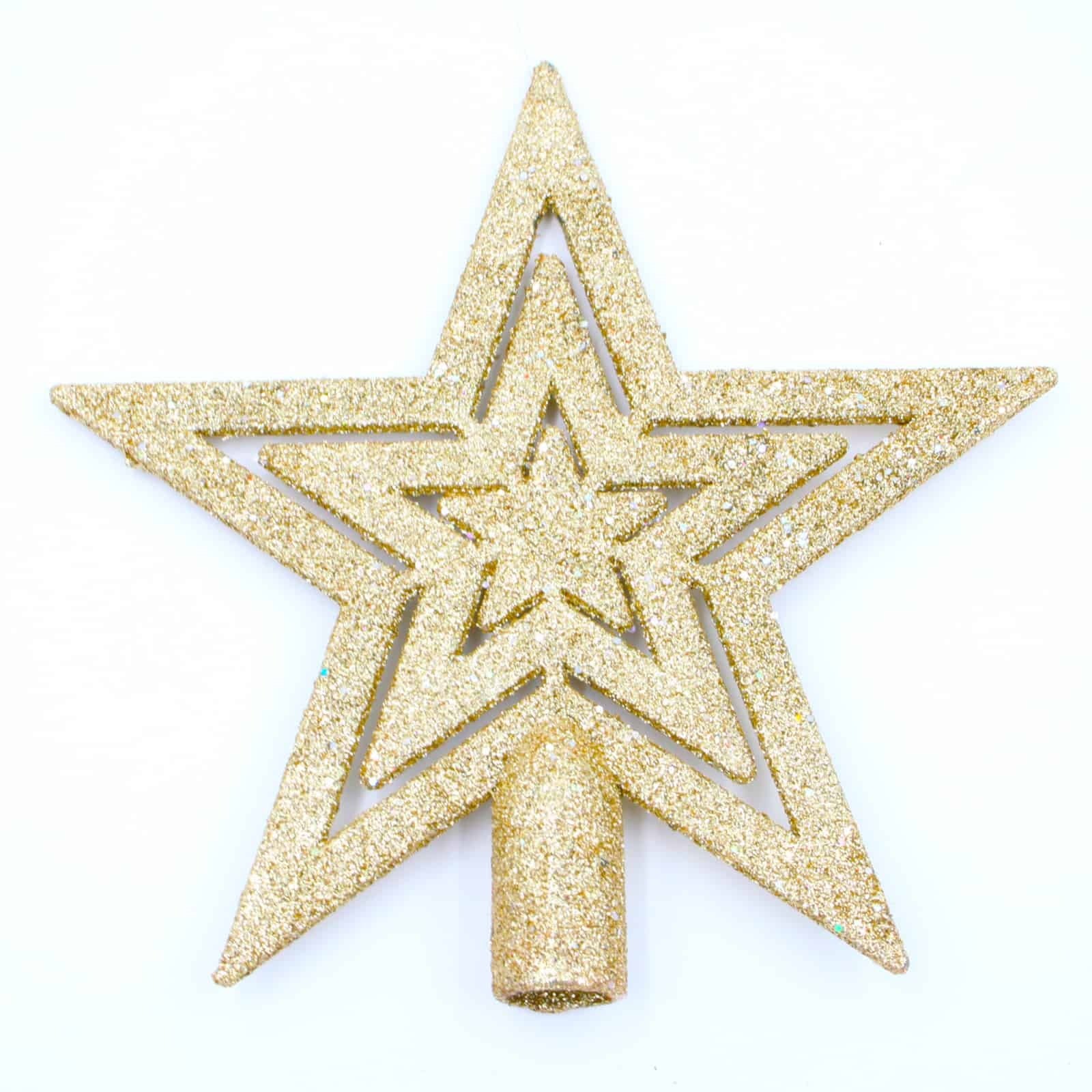 CHAMPAGNE TREE TOPPER STAR 145mm