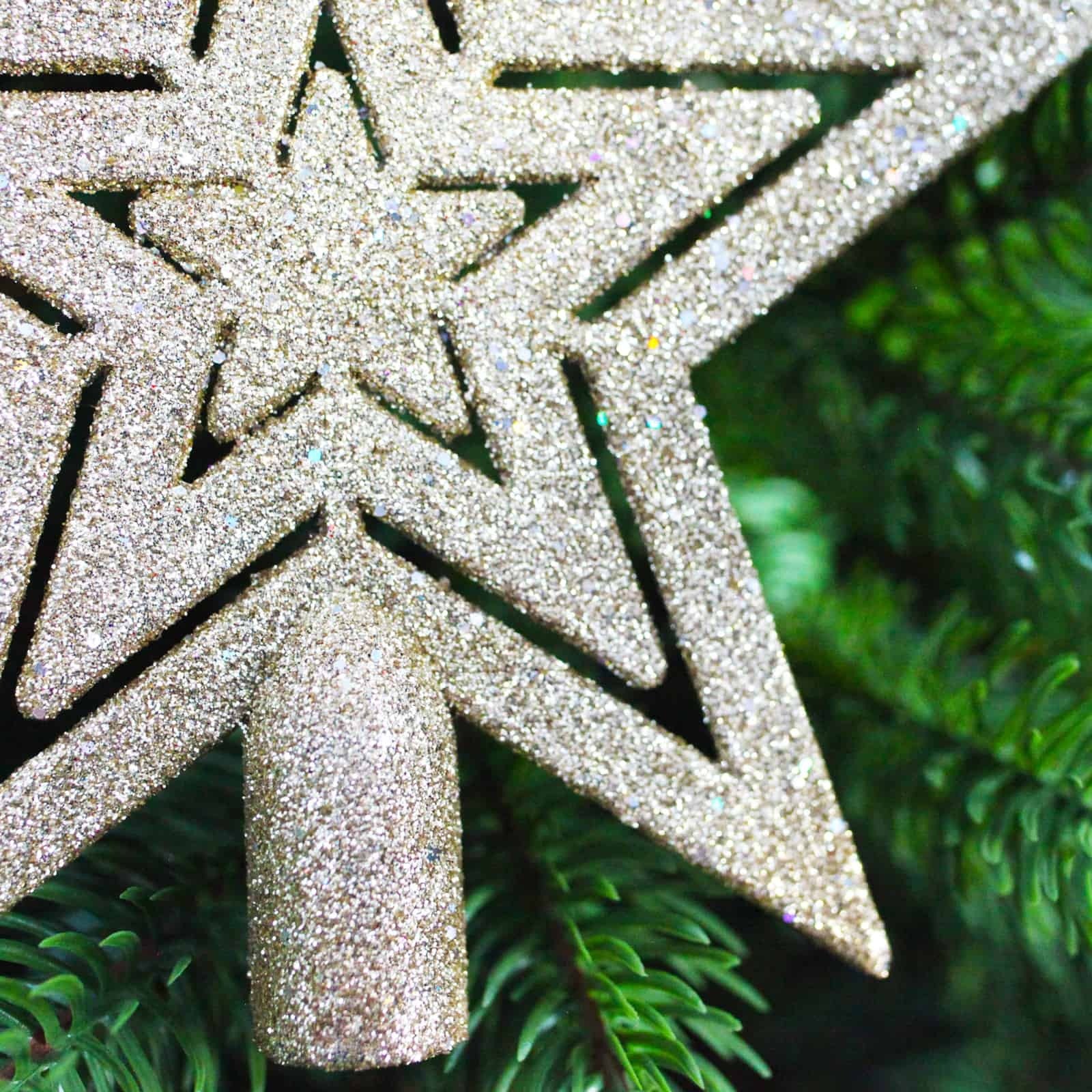 CHAMPAGNE TREE TOPPER STAR 145mm
