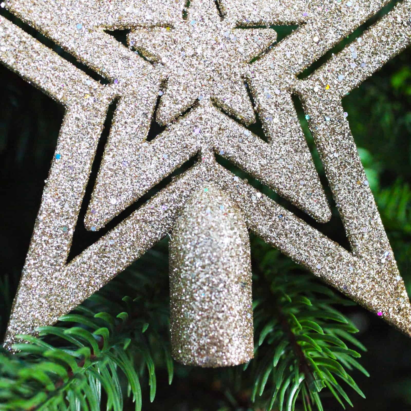CHAMPAGNE TREE TOPPER STAR 145mm
