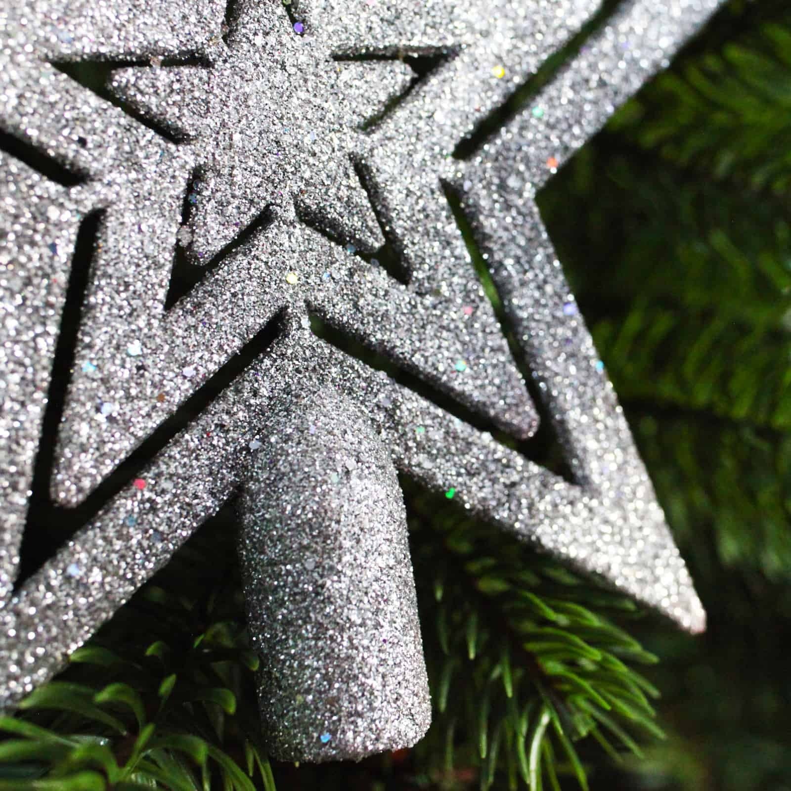 SILVER TREE TOP STAR 145mm