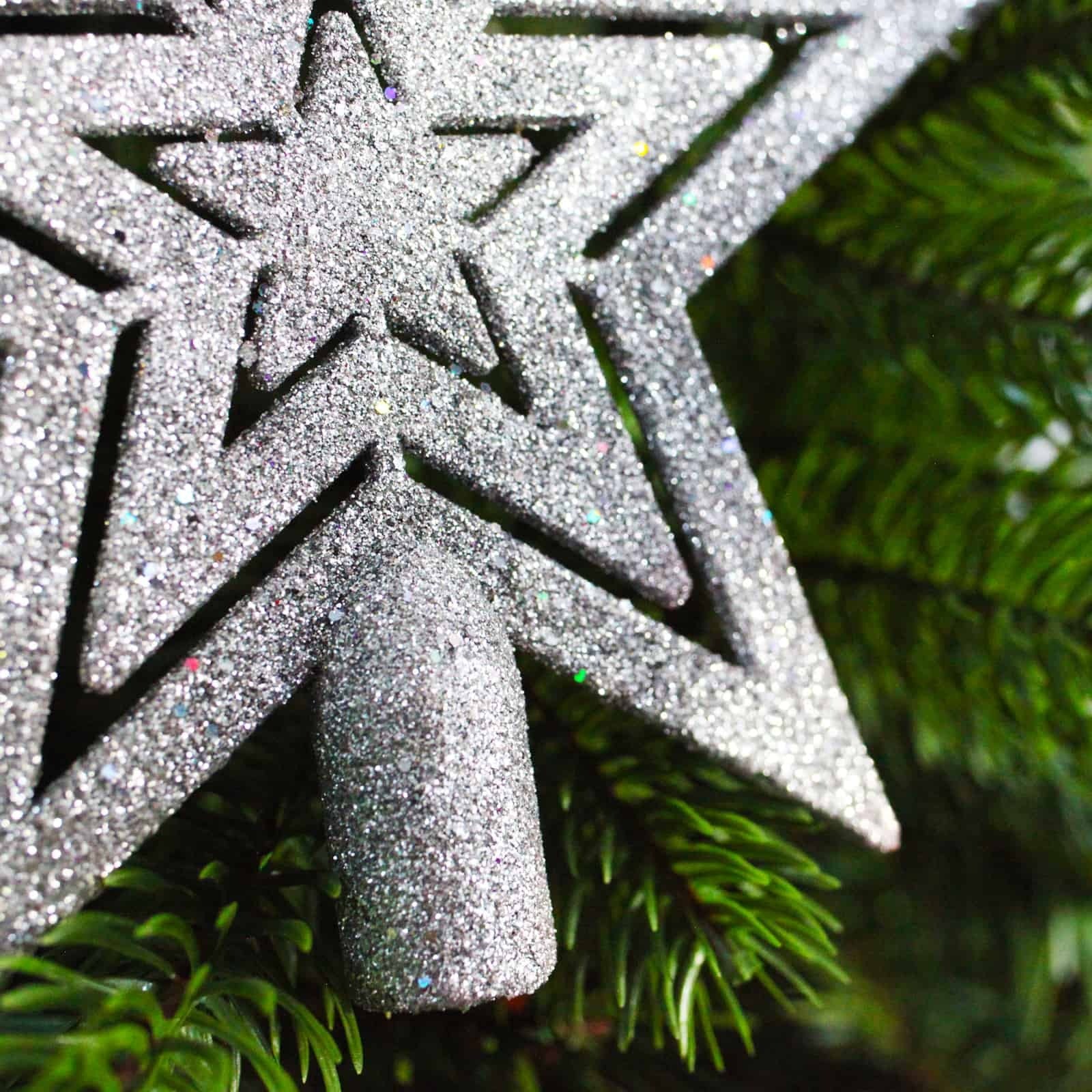 SILVER TREE TOP STAR 145mm