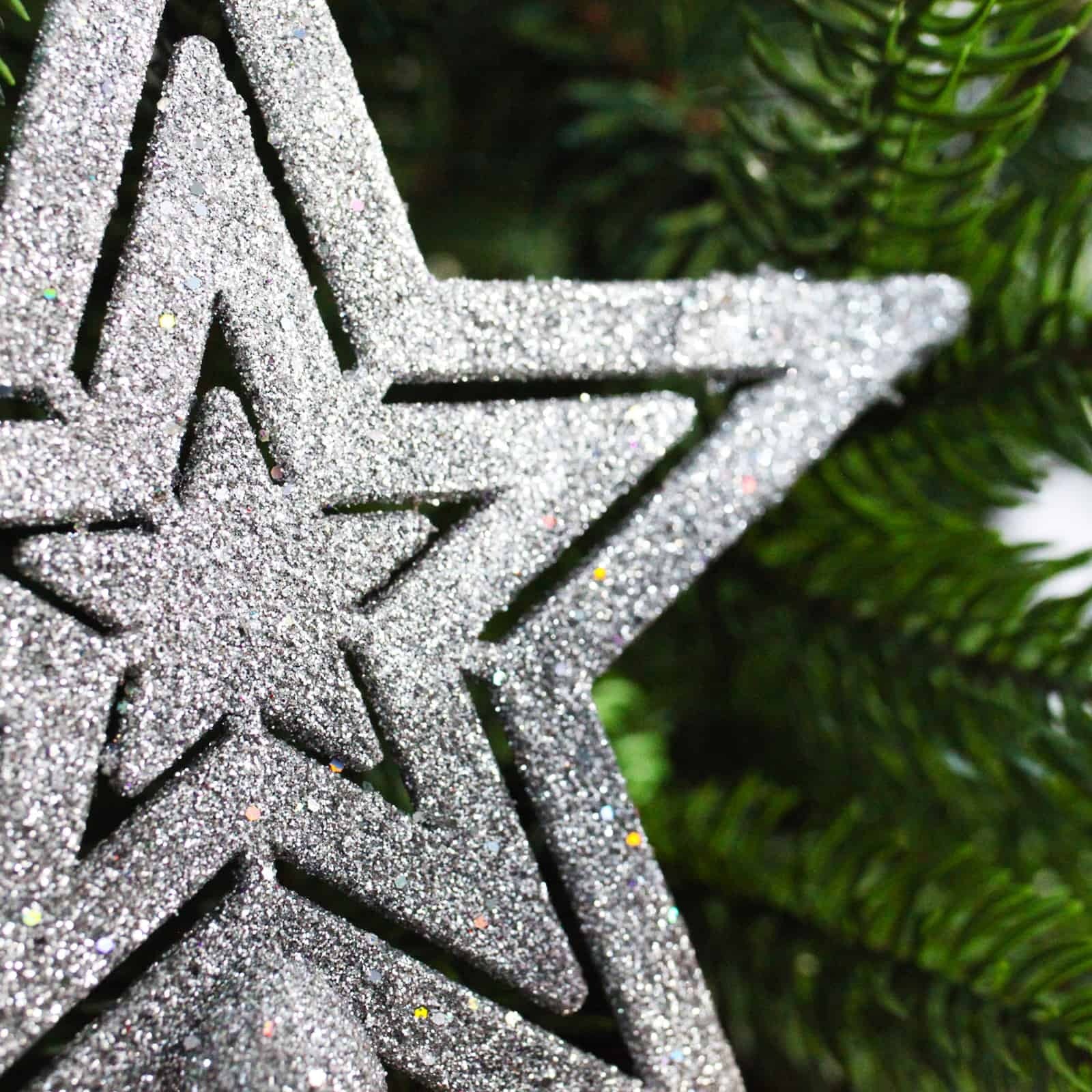 SILVER TREE TOP STAR 145mm