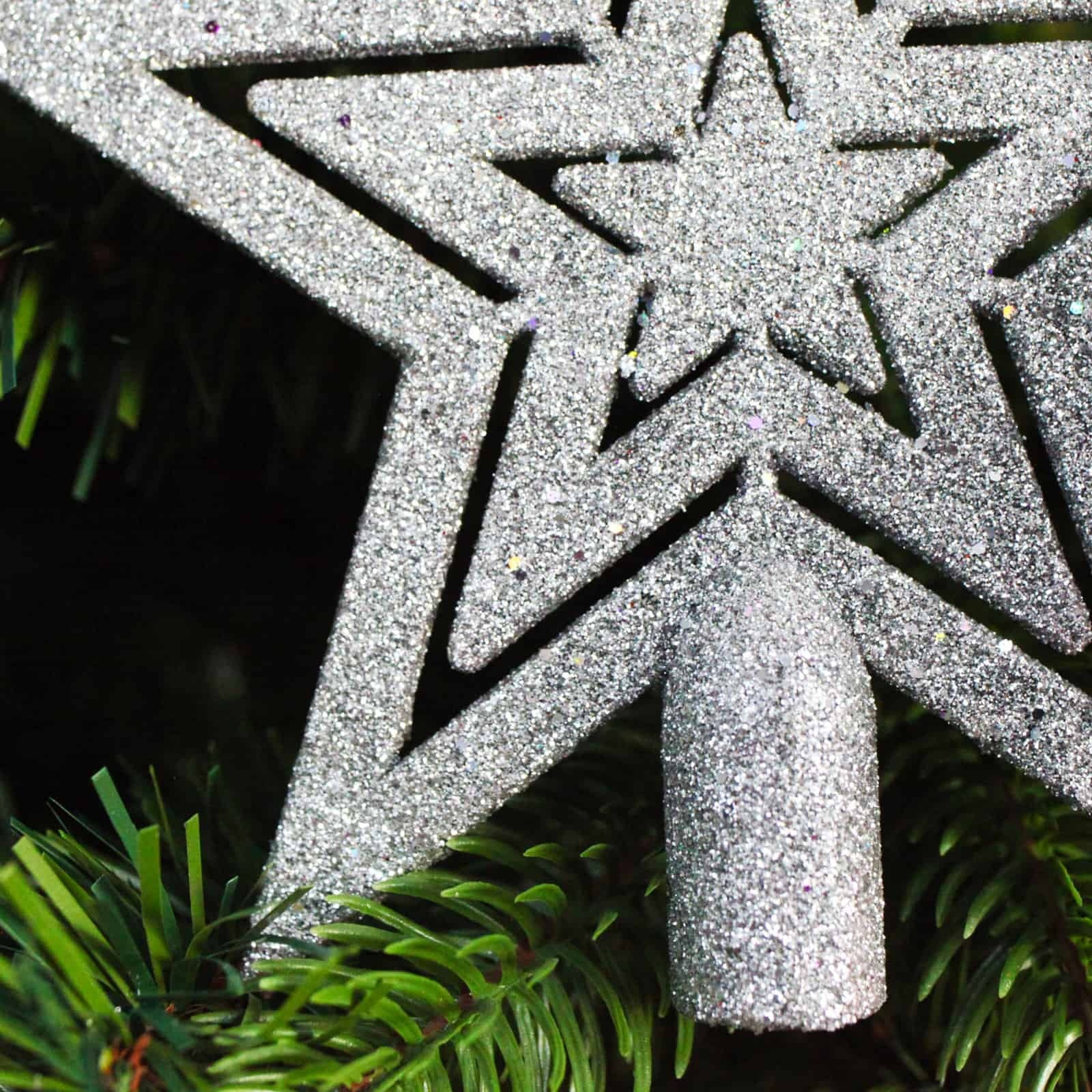 SILVER TREE TOP STAR 145mm