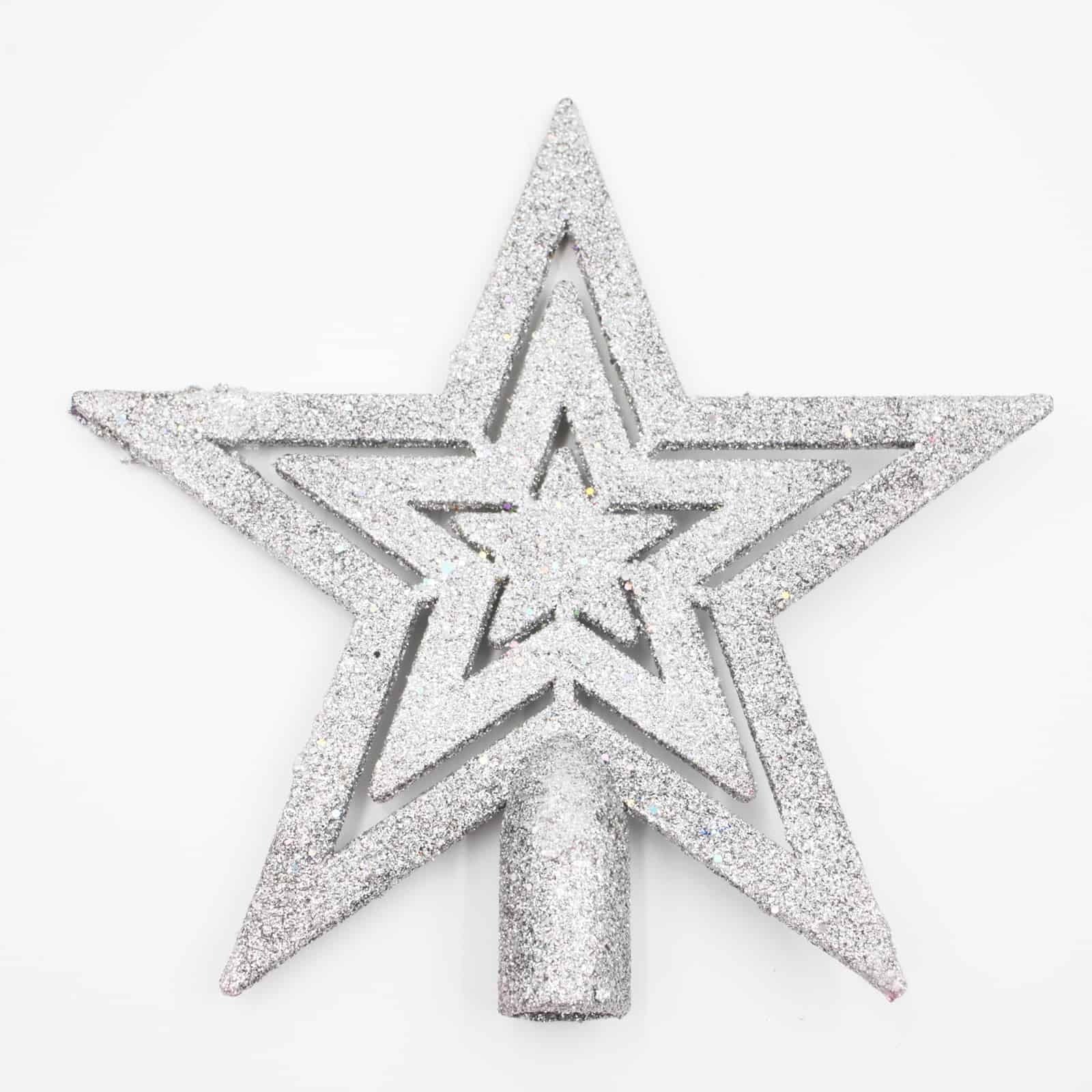 SILVER TREE TOP STAR 145mm