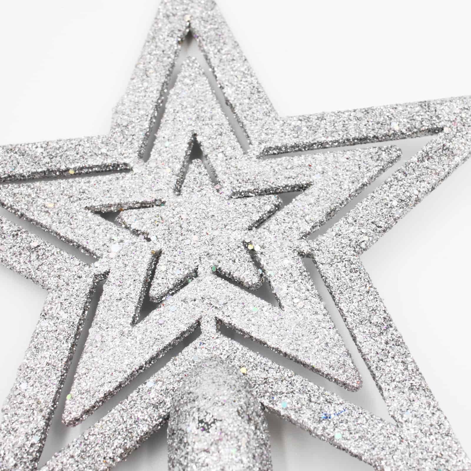 SILVER TREE TOP STAR 145mm