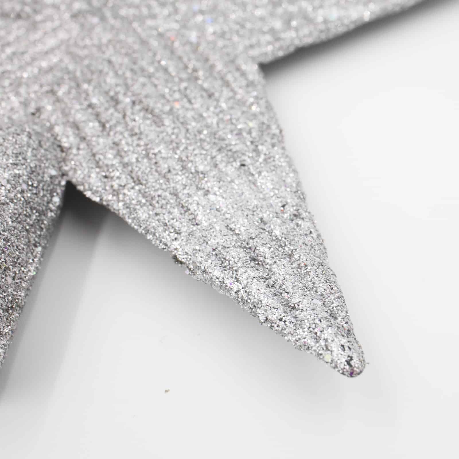 LARGE SILVER TREE TOPPER STAR 195mm