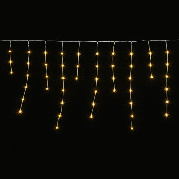 Snowing Icicle Lights - Warm White, 360 LED