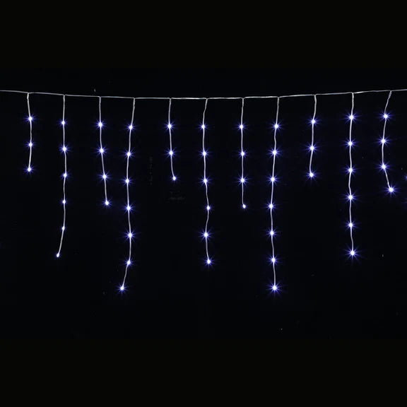 Snowing Icicle Lights - Cool White, 360 LED