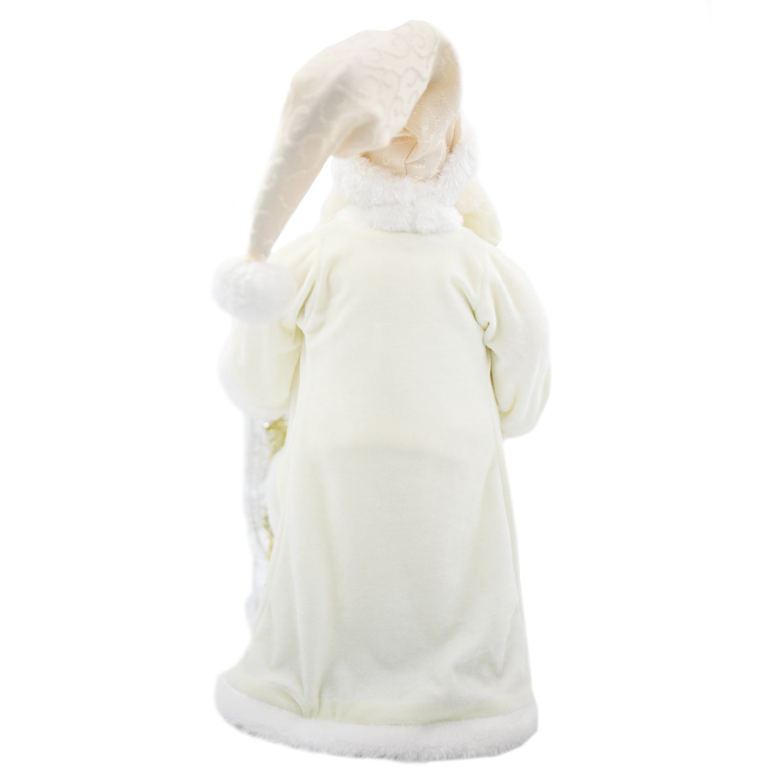 Santa Ornament Traditional Golden White 48cm