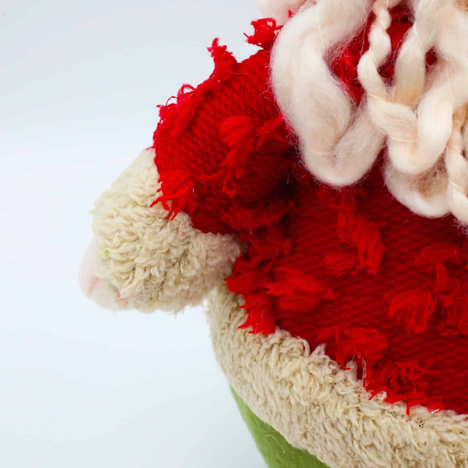 Red White & Green Sitting Santa