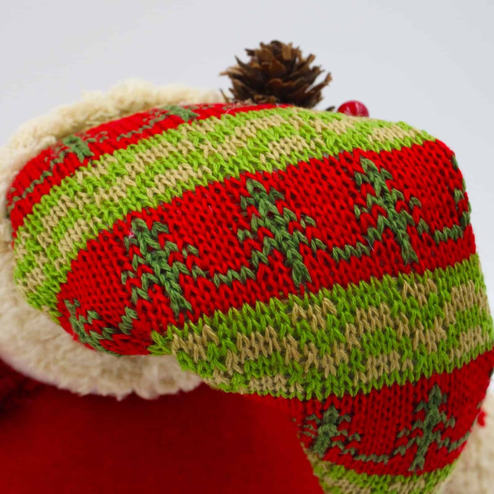 Red White & Green Sitting Santa