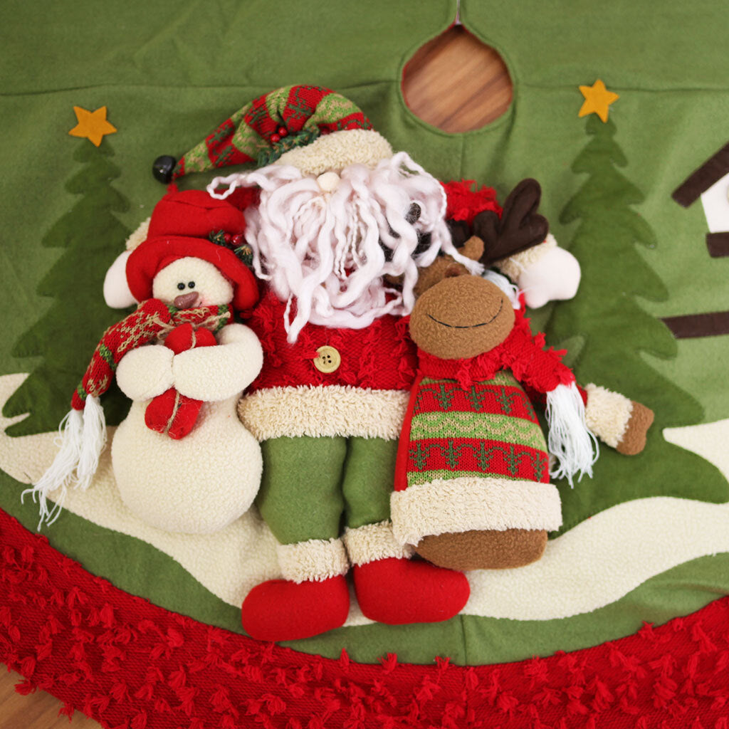 Christmas Tree Skirt Country Cousins 100cm