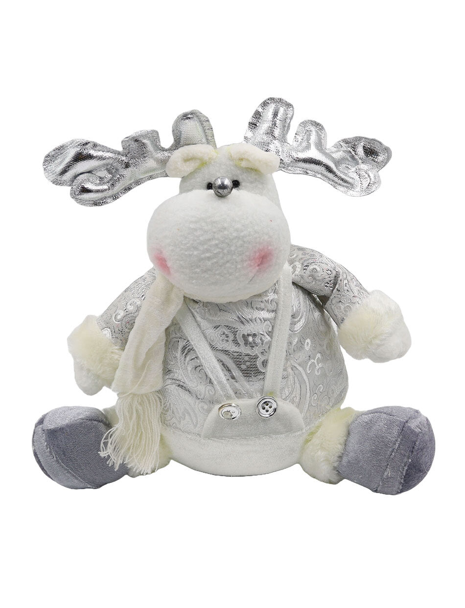 White Sitting Moose