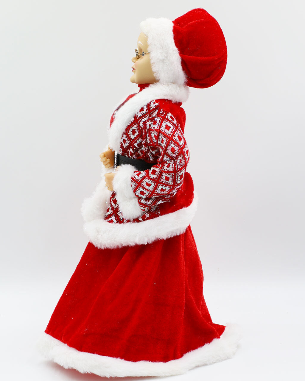 Mrs Clause Christmas Ornament 45cm Red & White