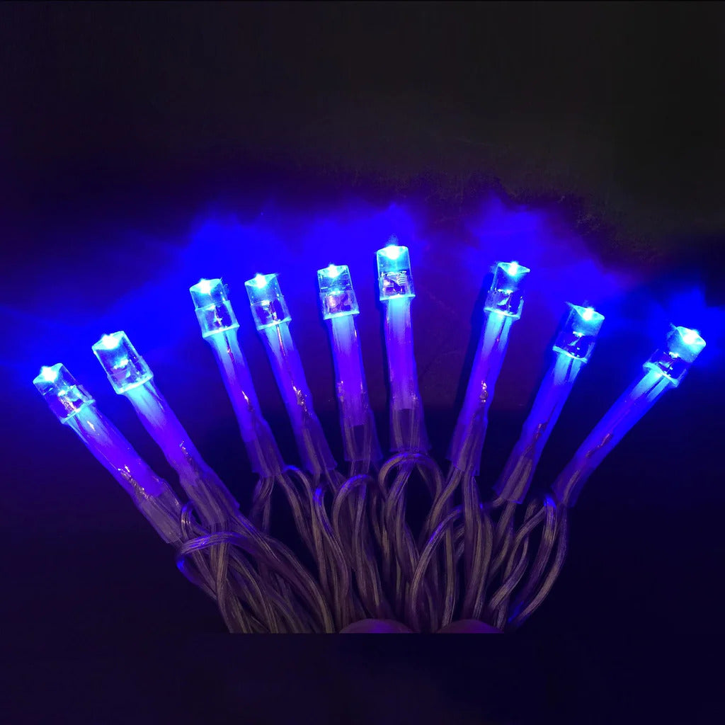 BLUE 50 LED Fairy Lights Battery Operated