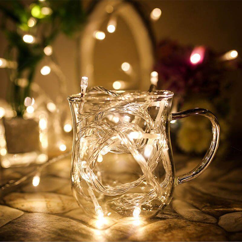 WARM WHITE 50 LED Fairy Lights Battery Operated