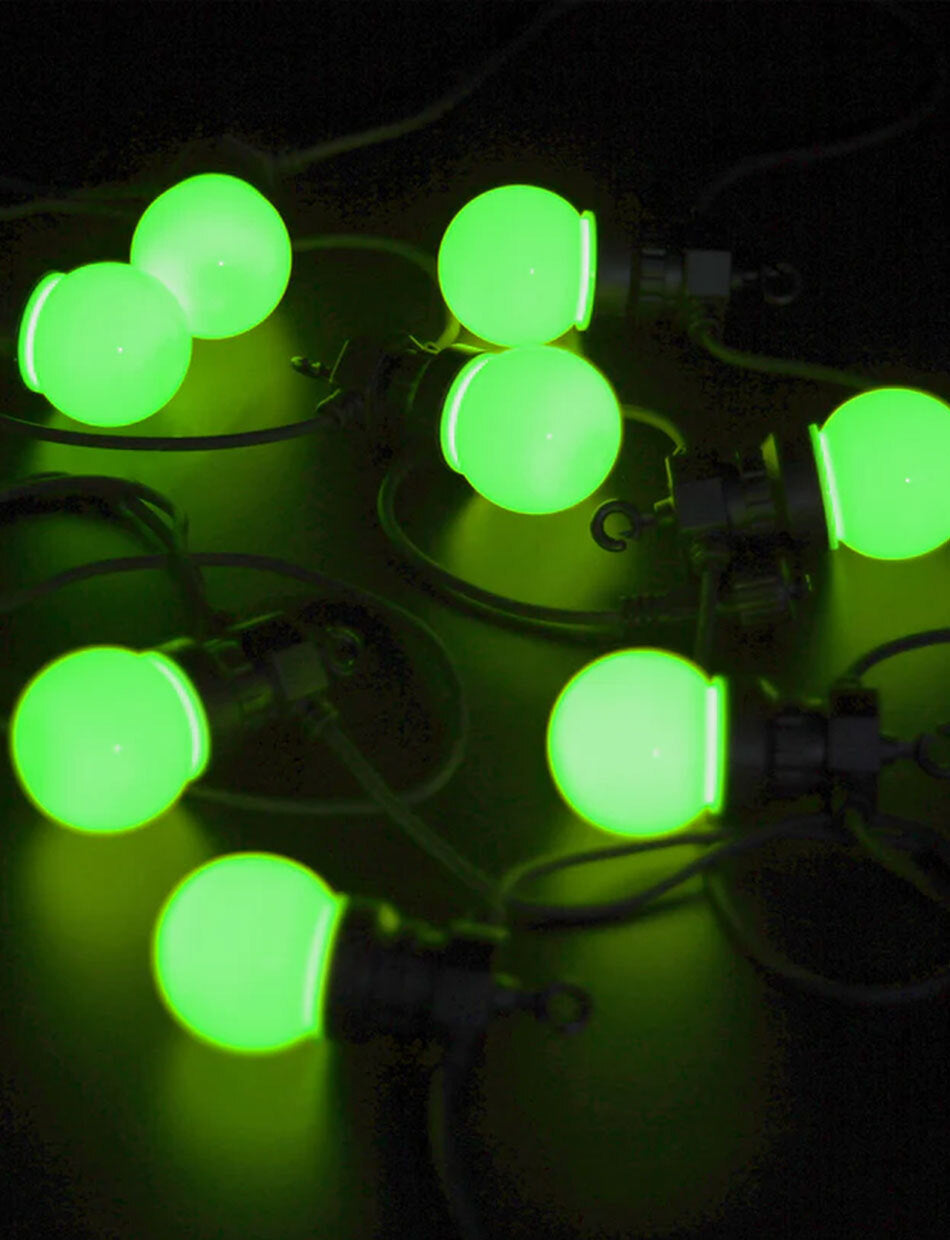 RGB 10 Opal Globe Led Festoon Light 5m