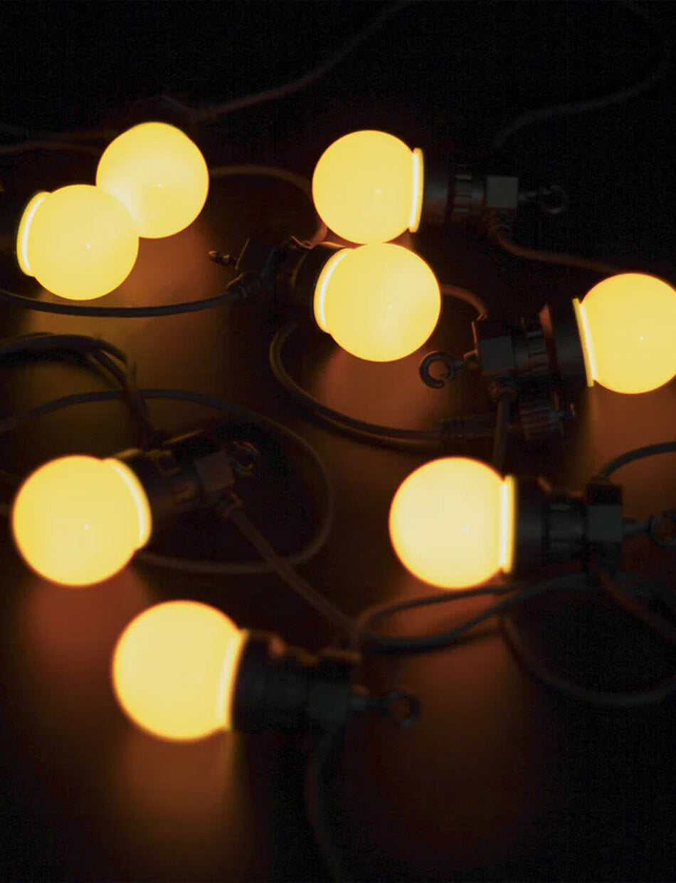 RGB 10 Opal Globe Led Festoon Light 5m