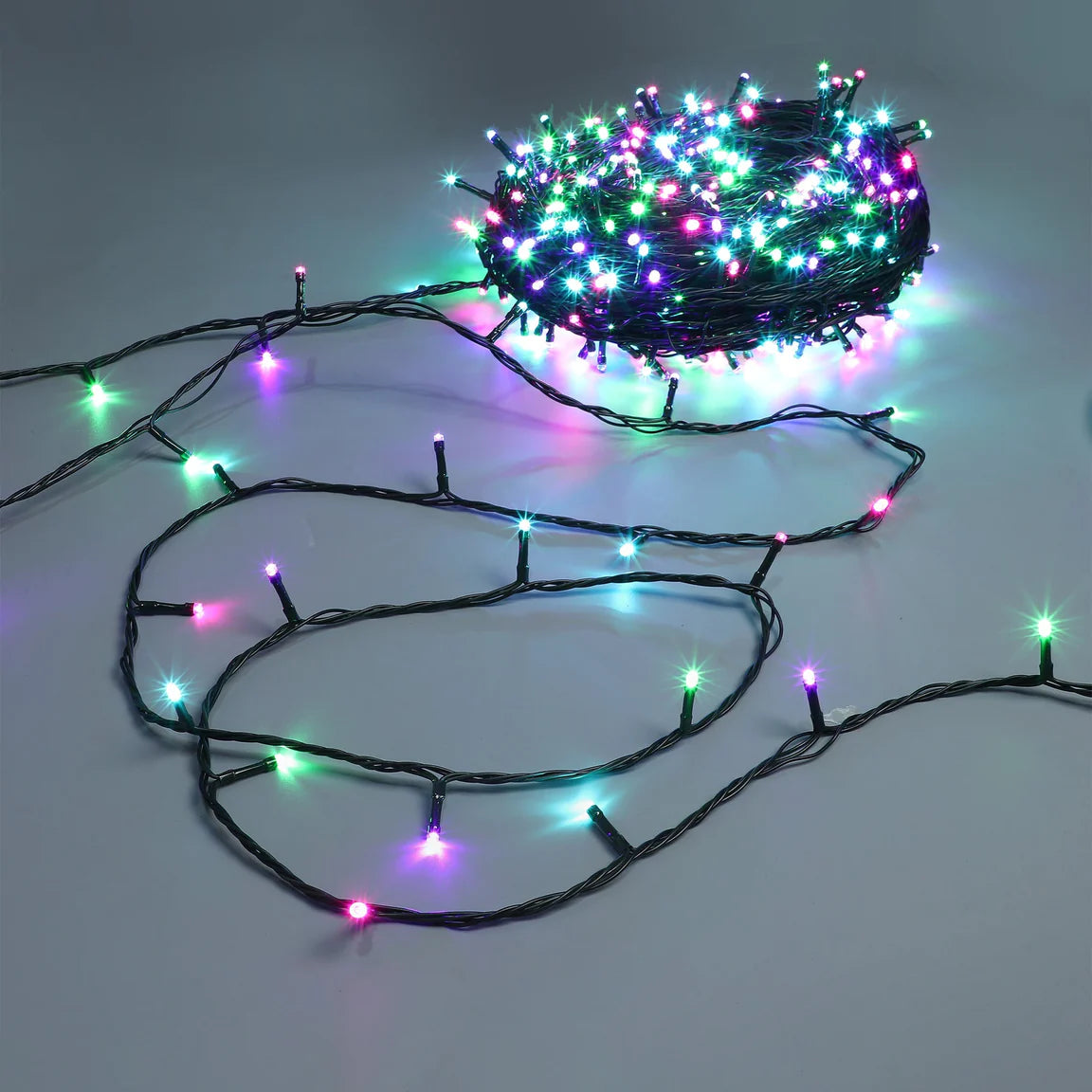 520 LED Fairy Light Chain Candy - Dark Green Cable