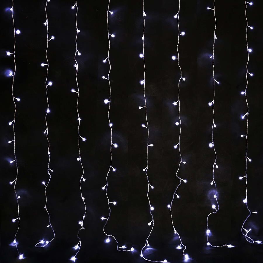 160 COOL WHITE Led Curtain Light 2Mx2M Extendable