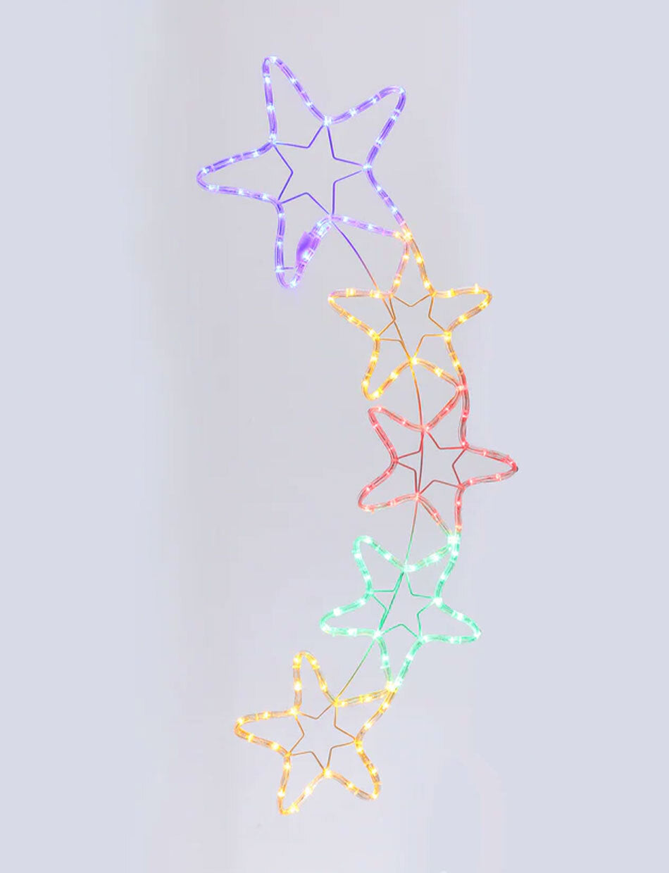 MULTI COLOUR Christmas Motif 5 Stars