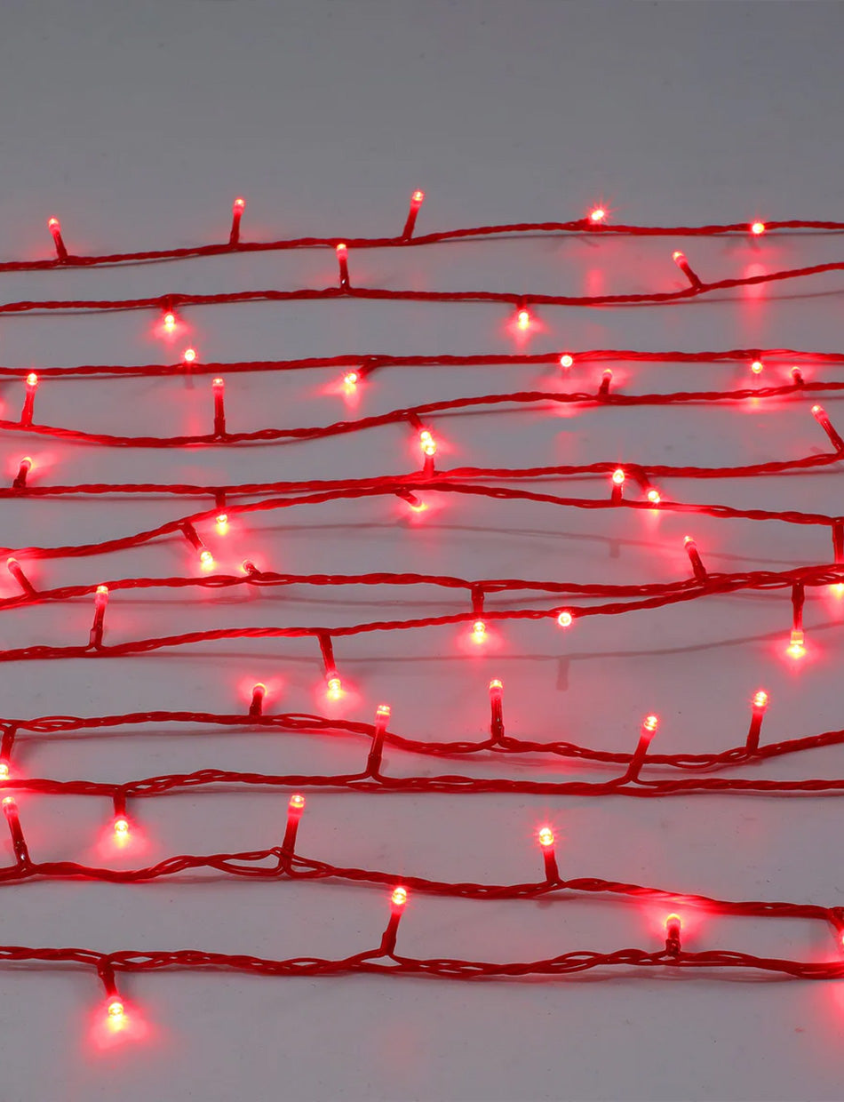300 LED connectable Coloured cable string light Red