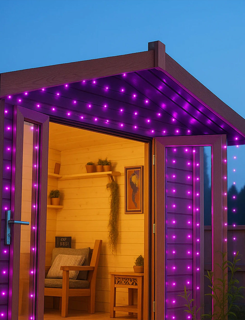 300 LED Connectable Coloured cable string light Purple