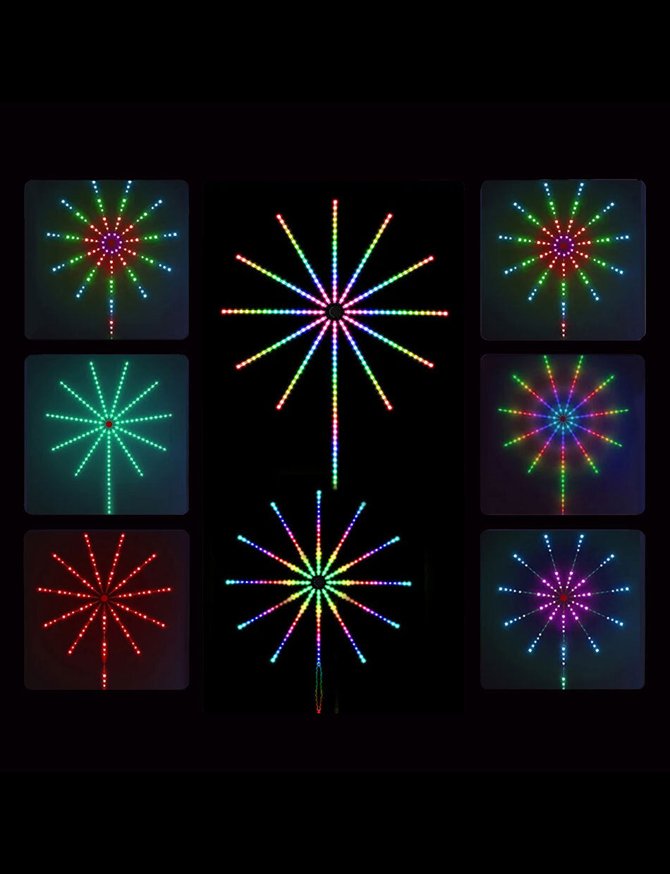 Multicolour Christmas 2D Motif LED Fireworks