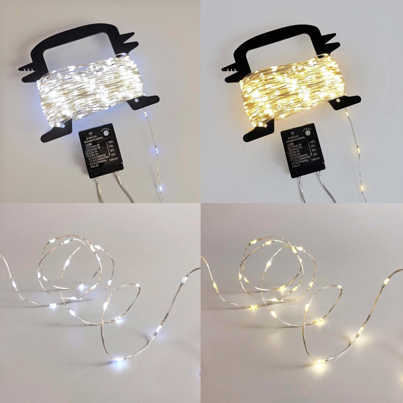 1000 Dual Colour Micro LED Fairy Light Warm White Cool White