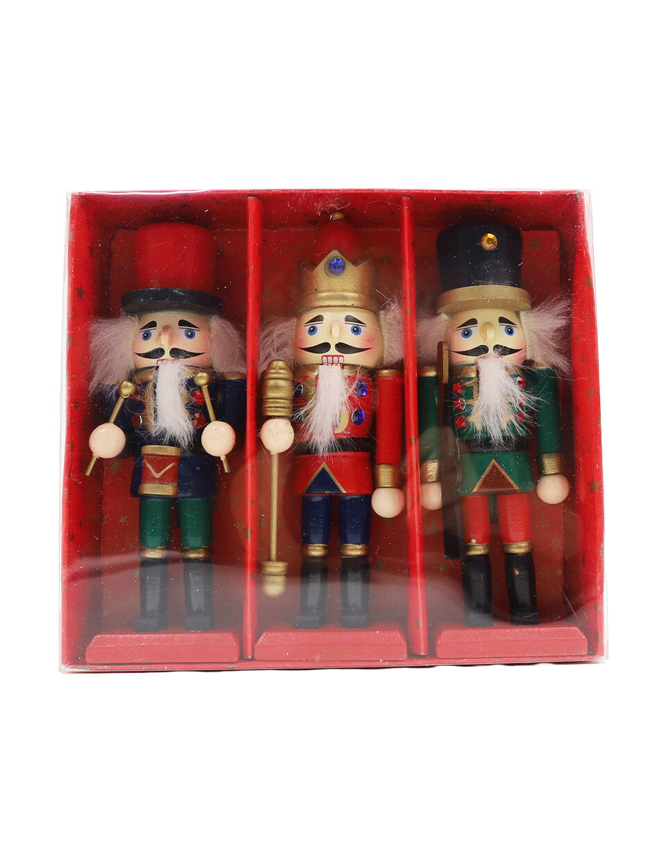 The Bavarian Guards 15cm 3 Pack Wooden Nutcracker