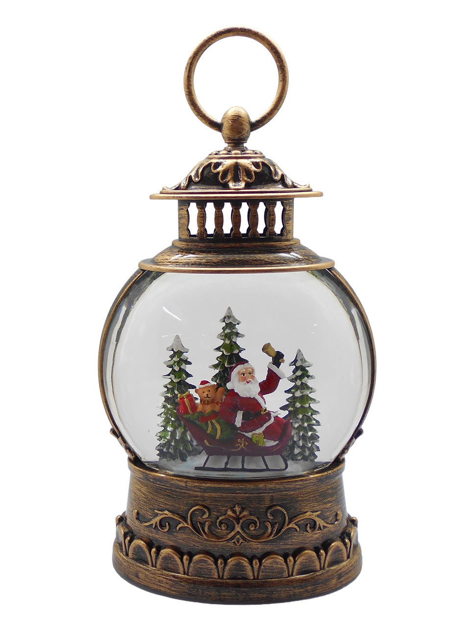 Christmas Santa in Sleigh LED Water Globe with Music
