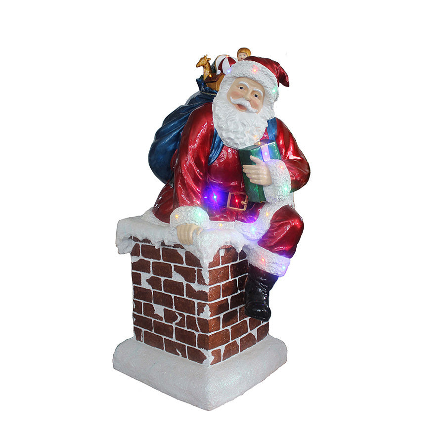 1296mm LED Santa In Chimney
